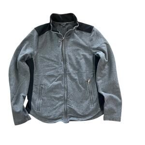 Lauren Ralph Lauren Black Label Womens Athletic Jacket XL Full Zip Gray Black